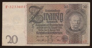 20 reichsmark, 1929, B/F