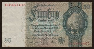50 reichsmark, 1933, H/B
