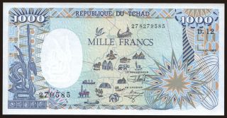 1000 francs, 1992