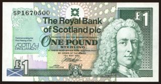Royal Bank of Scotland, 1 pound, 1999