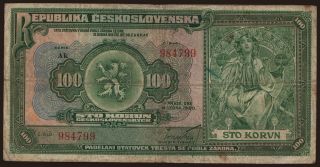 100 korun, 1920