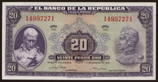 20 pesos, 1951