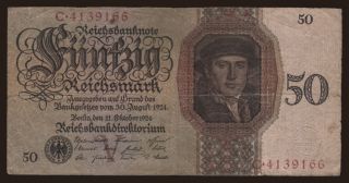 50 reichsmark, 1924, V/C
