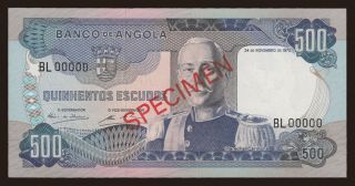 500 escudos, 1972, SPECIMEN