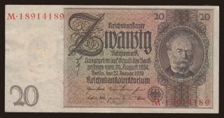 20 reichsmark, 1929, S/M