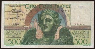 500 francs, 1952