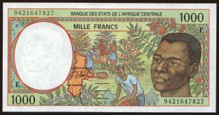 Cameroun, 1000 francs, 1994