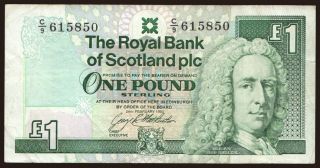 Royal Bank of Scotland, 1 pound, 1992