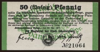 Johannisburg (Pisz), 50 Pfennig, 1917