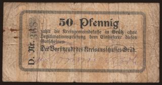 Grätz/ Kreisausschuss, 50 Pfennig, 1914