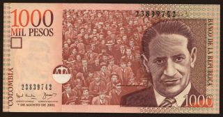 1000 pesos, 2001