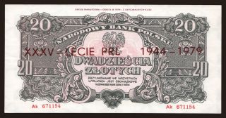 20 zlotych, 1944(1979), reprint