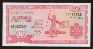 20 francs, 2005
