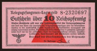 Lagergeld, 10 Reichspfennig, 1939