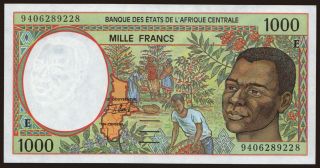 Cameroun, 1000 francs, 1994