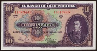 10 pesos, 1963