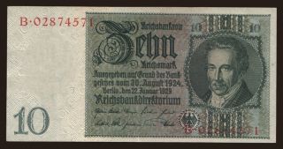 10 Reichsmark, 1929, -/B