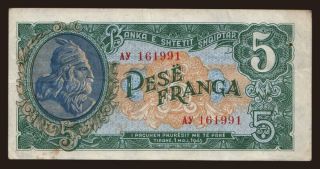 5 franga, 1945