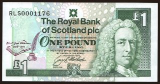 Royal Bank of Scotland, 1 pound, 1994