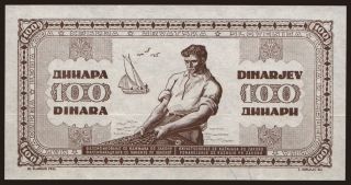 100 dinara, 1946, trial