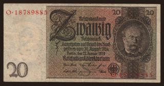 20 Reichsmark, 1929, S/O