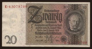 20 Reichsmark, 1929, M/E