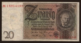 20 Reichsmark, 1929, S/M