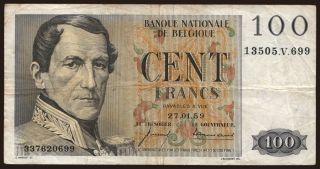 100 francs, 1959