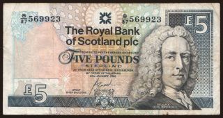 Royal Bank of Scotland, 5 pounds, 2005