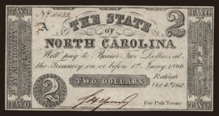 North Carolina, 2 dollars, 1861