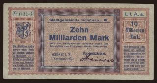 Schönau/ Stadt, 10.000.000.000 Mark, 1923