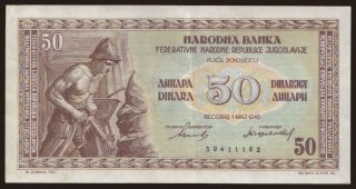 50 dinara, 1946