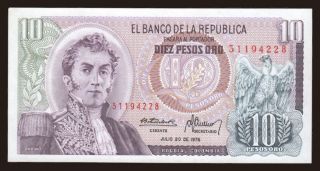 10 pesos, 1976