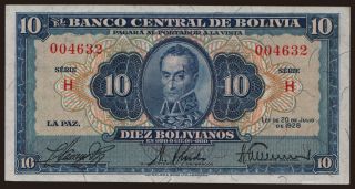 10 bolivianos, 1928