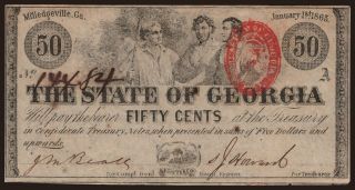 The State of Georgia, 50 cents, 1863