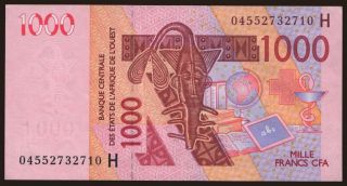 Niger, 1000 francs, 2004