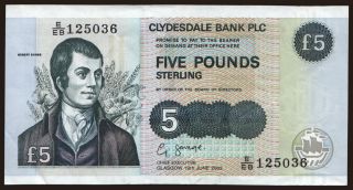 Clydesdale Bank, 5 pounds, 2002