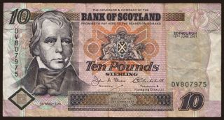 Bank of Scotland, 10 pounds, 2001