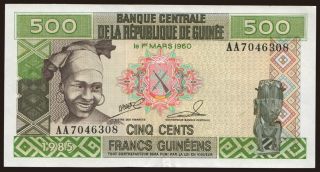 500 francs, 1985