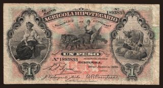 Agrigola Hipotegario, 1 peso, 1920
