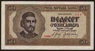 50 dinara, 1942