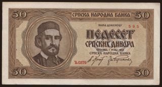 50 dinara, 1942
