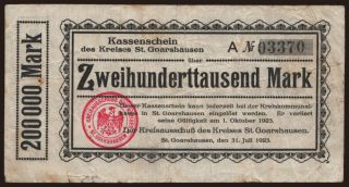 Sankt Goarshausen/ Kreis, 200.000 Mark, 1923