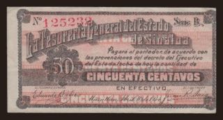 Sinaloa, 50 centavos, 1914
