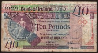 Bank of Ireland, 10 pounds, 1991
