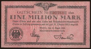 Stettin, 1.000.000 Mark, 1923