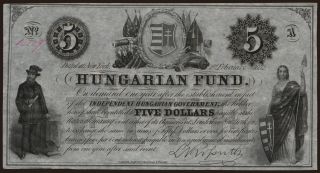 5 dollars, 1852