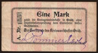 Grätz/ Kreisausschuss, 1 Mark, 1914