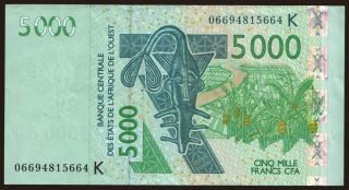 Senegal, 5000 francs, 2006