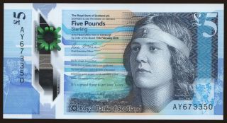 Royal Bank of Scotland, 5 pounds, 2016